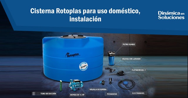 Cisterna Rotoplas para uso doméstico, manual de instalación.